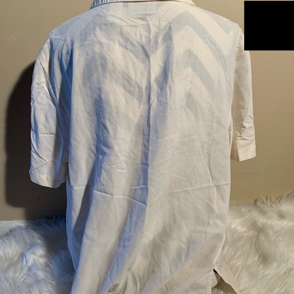 Alfred Dunner Size 16 White Short Sleeve Floral - Picture 3 of 4